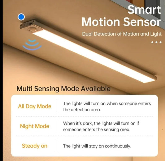LED Motion Sensor light — 20 cm, 3 Color Modes (silver)